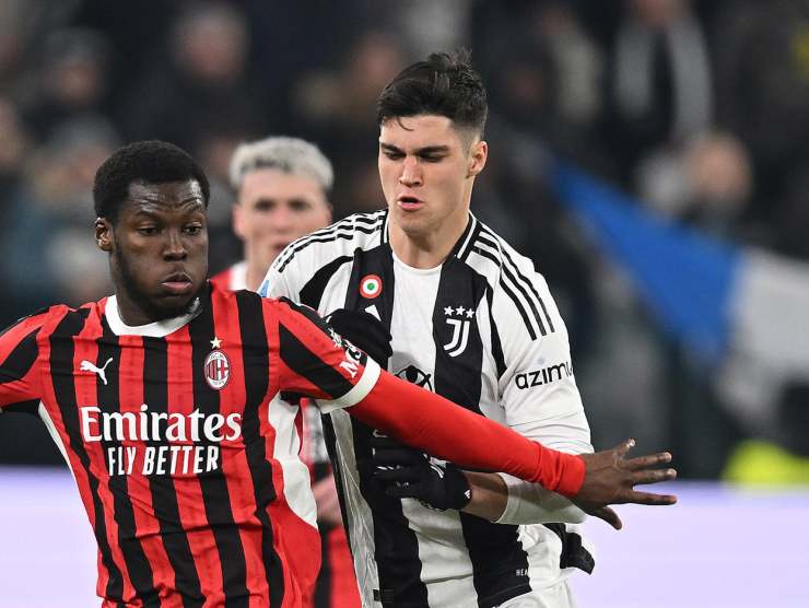 Adzic in azione in un Milan-Juventus