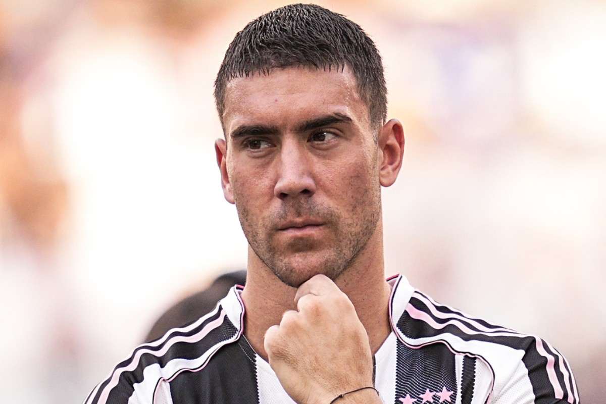 Dusan Vlahovic accigliato allo Stadium