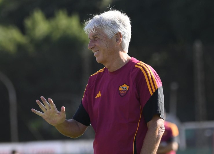 Gian Piero Gasperini sorridente al 'Tre Fontane'