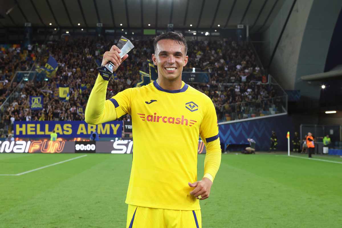 L'attaccante brasiliano del Verona Giovane Santana