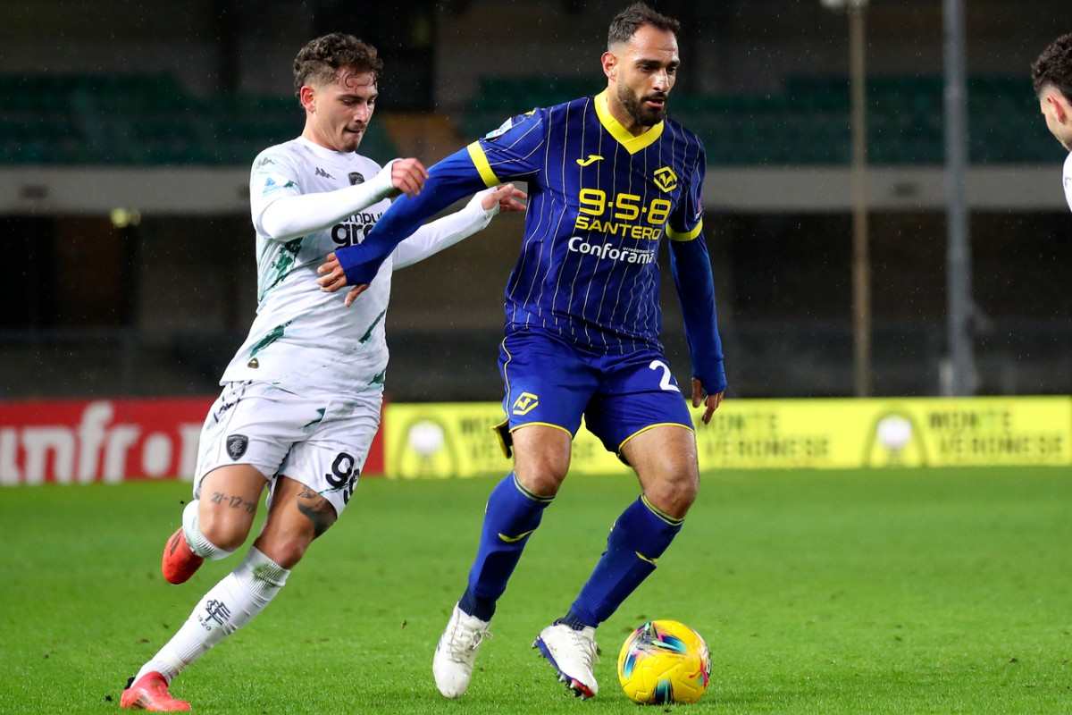 Grigoris Kastanos in azione col Verona