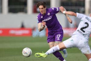 Nicolo Zaniolo in maglia Fiorentina