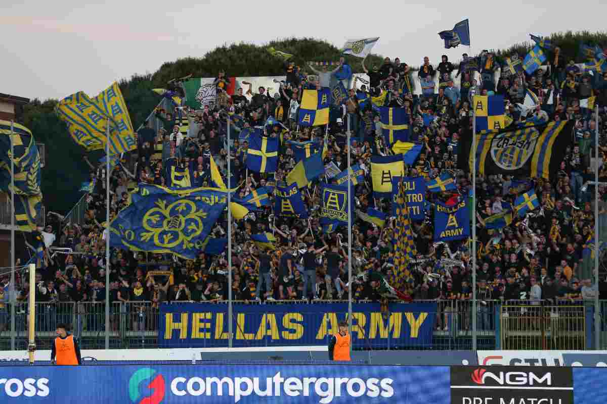 I tifosi del Verona in trasferta