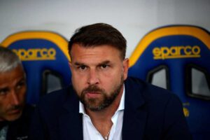 L'allenatore del Verona Paolo Zanetti