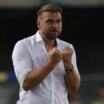 Paolo Zanetti esulta in panchina
