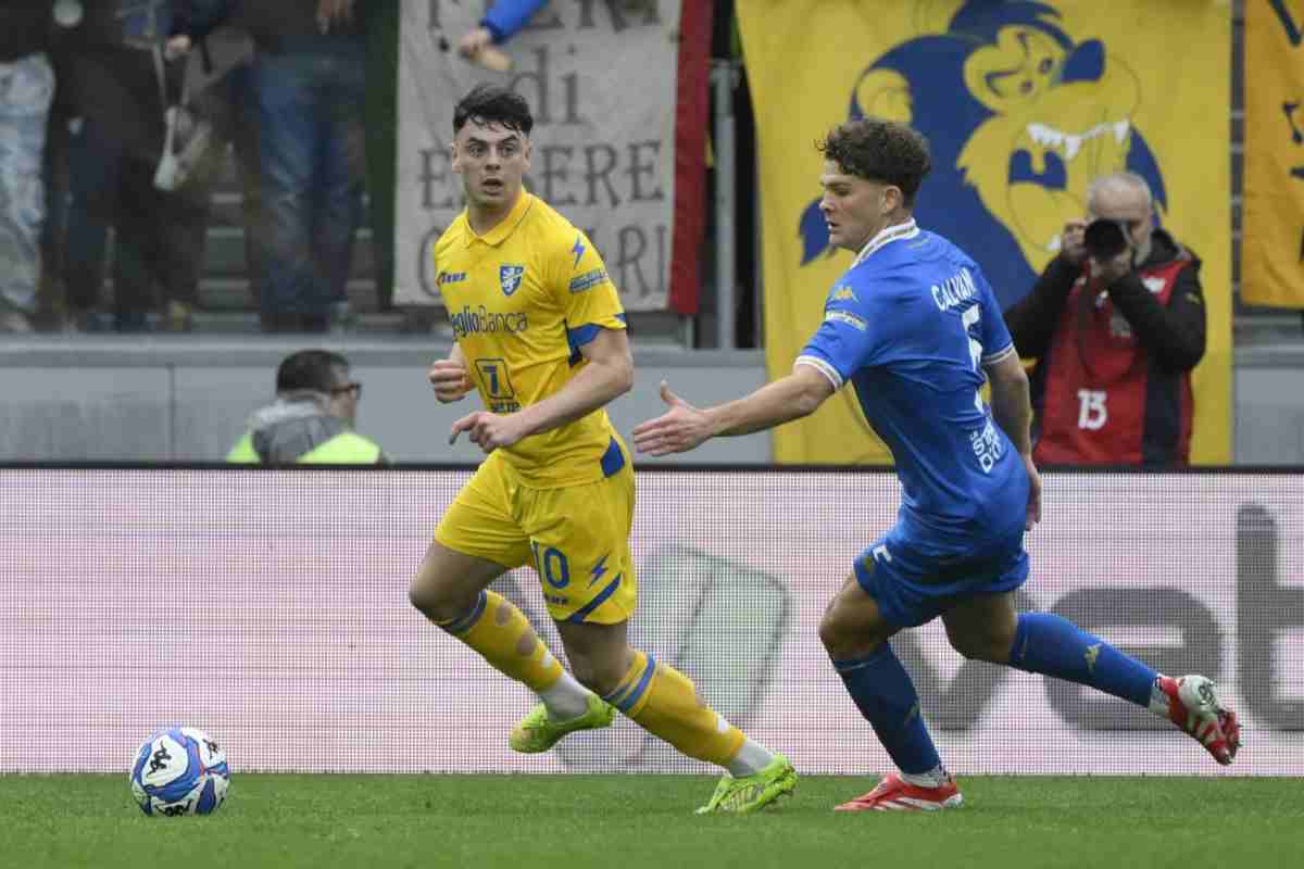 Giovanni Ambrosino in azione con il Frosinone