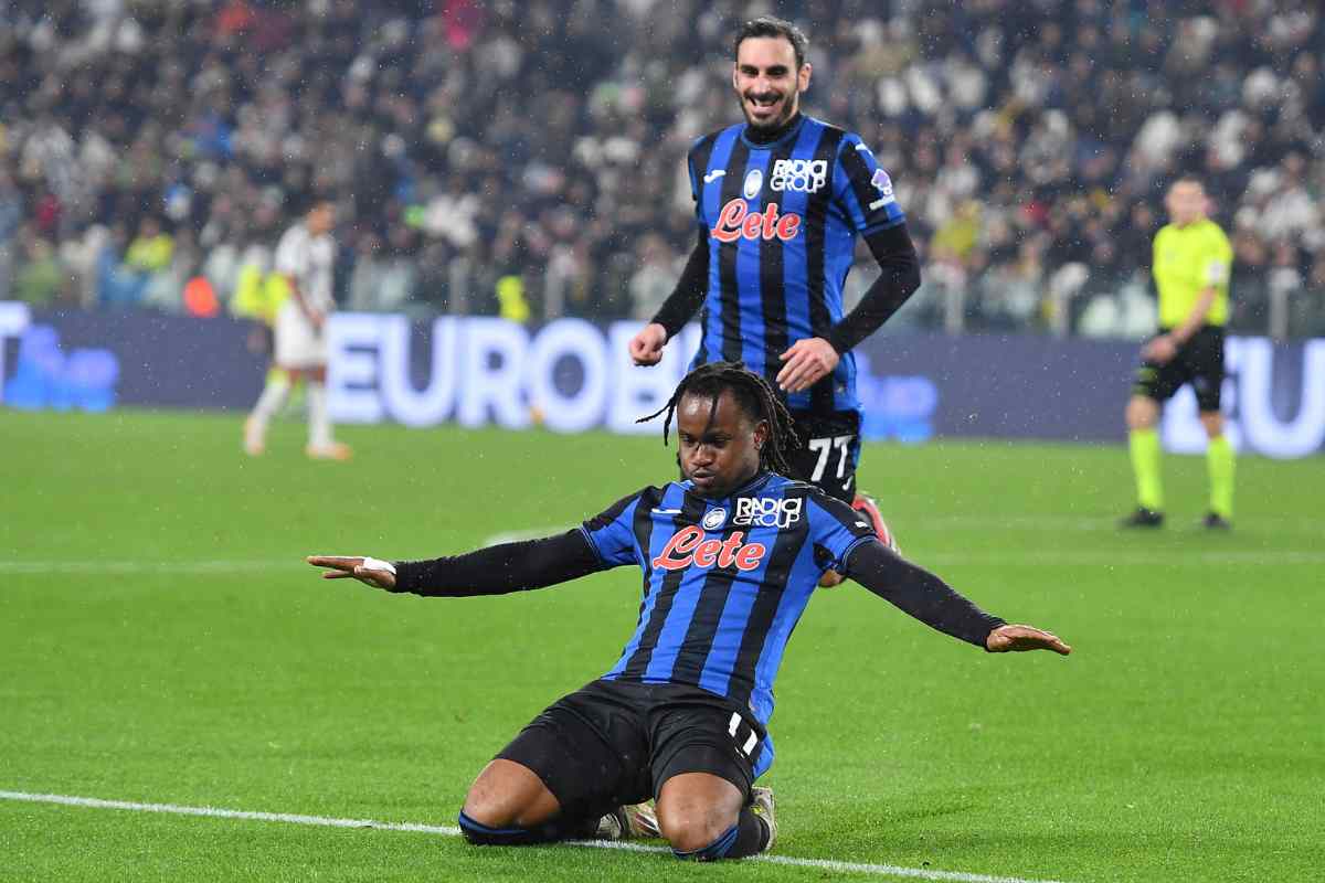 Lookman esulta dopo il gol alla Juve 