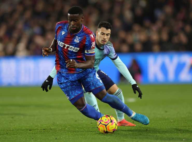 Il difensore del Crystal Palace Marc Guehi durante una partita
