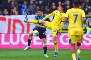 Giocatori dell'Hellas Verona in campo